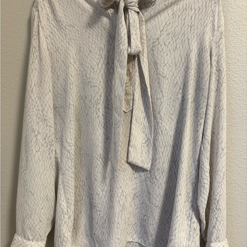 Babaton Cream Blouse with Tie Neck